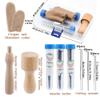 IMZAY Needle Felting Tools, Needle Felting Supplies, Needle Felting Kit with 3 Size 30 Pcs Needles Felting Needles,Wooden Handle, Finger Cots, Perfect for DIY Felting Wool Projects view 2