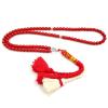 ALBASHAN Red Stone Tasbih 99beads Cotton tassel handmade Karakosh muslim women ramadan gift Misbaha arabic fashion accessories bracelet (10mm x 100 beads) view 1
