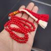 ALBASHAN Red Stone Tasbih 99beads Cotton tassel handmade Karakosh muslim women ramadan gift Misbaha arabic fashion accessories bracelet (10mm x 100 beads) view 2