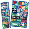 Retirement Scrapbook Stickers for Greeting Cards, Notes, Journal, Paper Crafts Projects | Happy Retired Theme | Total of 2 Items view 1