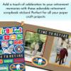 Retirement Scrapbook Stickers for Greeting Cards, Notes, Journal, Paper Crafts Projects | Happy Retired Theme | Total of 2 Items view 2