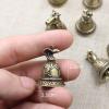 1Pcs Retro Brass Twelve Zodiac Classical Pure Copper Key Buckle Bells Wind Bell car Pendant Chinese Style() view 3