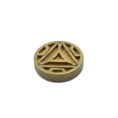 1Pcs Brass Religion Totem Tide ornaina Blank Copper red Copper Silver to map(13mm)