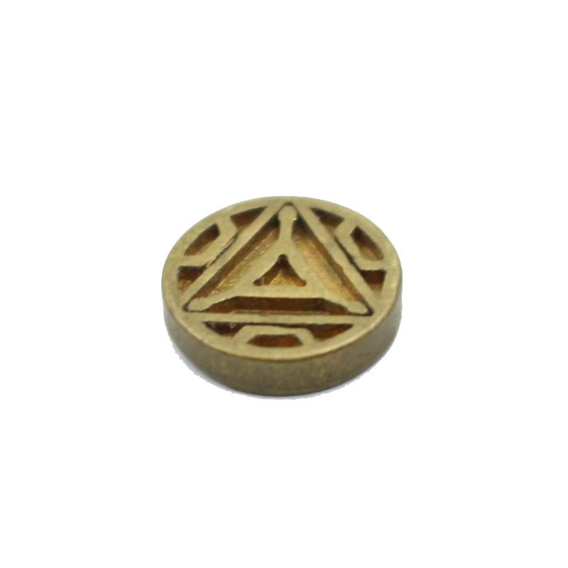 1Pcs Brass Religion Totem Tide ornaina Blank Copper red Copper Silver to map(13mm)