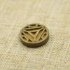 1Pcs Brass Religion Totem Tide ornaina Blank Copper red Copper Silver to map(13mm) view 4