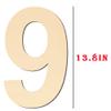 15 Inch Large Wooden Numbers 9, Blank Wood Number 9, Big Unfinished Wooden Numbers for DIY Craft,Large Wooden Number Signs, Large Wood Numbers for Birthday Wedding Party Decorations view 2
