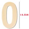 15 Inch Large Wooden Numbers 0, Blank Wood Number 0, Big Unfinished Wooden Numbers for DIY Craft,Large Wooden Number Signs, Large Wood Numbers for Birthday Wedding Party Decorations view 2
