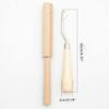 Crochet Hook, Yarn Cutter, Wooden Latch Hook Crochet Yarn Cutter Tool for Tapestry Carpet Rug Making DIY Embroidery Crafts (4#) view 2