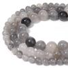 45pcs 8mm Natural Cloudy Quartz Crystal Gemstone Beads Energy Healing Crystal Round Loose Stone Beads for Jewelry Making, DIY Bracelets Necklaces view 3