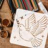 FINGERINSPIRE Dove of Peace Stencil: 11.8x11.8 inch Peace Dove Drawing Painting Stencils - Plastic, Reusable DIY Stencils for Painting on Wood Wall Floor Home Decor view 3
