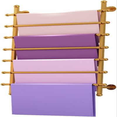 Ribbon Storage Organizers Rack Gold Metal Display Holder Stand for Ribbon/Flower Wrapping Paper/Silk Scarf, Wall Mounted Ribbon Storage Organizer for Craft Room/Cake Shop (Size : 65x10x120cm)