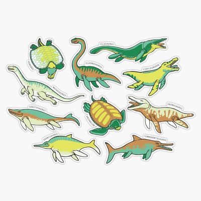 Prehistoric Marine Reptiles Sticker Decal Size 5"