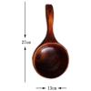 Wooden Spoon With Handle Soup Spoon Kimchi Bowl Outdoor Bowl Rice Spoon Fruit Salad Mixing Bowl (Color : A) view 2