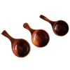 Wooden Spoon With Handle Soup Spoon Kimchi Bowl Outdoor Bowl Rice Spoon Fruit Salad Mixing Bowl (Color : A) view 3