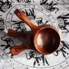 Wooden Spoon With Handle Soup Spoon Kimchi Bowl Outdoor Bowl Rice Spoon Fruit Salad Mixing Bowl (Color : A) view 4