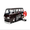 Jada Toys M&Ms Red 1965 Ford Econoline Van 1:24 and M&M Collectible Figure view 1