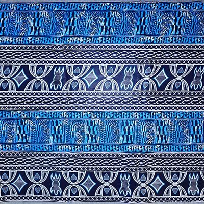 Atoghu Toghu Fabric African Print Cotton Ankara Ndop Bamileke Bamenda Traditional Cameroon Clothes Making Wedding Party Decor Boho Home Upholstery Quilting Crafting DIY Sewing Dressmaking,3 Yards