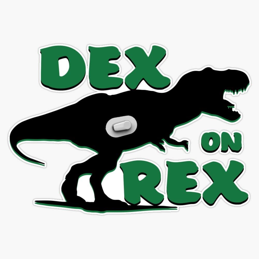 Dex On Rex Sticker Decal Size 5"