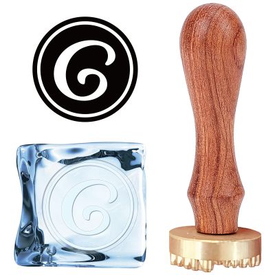 CRASPIRE Letter Ice Stamp G Ice Cube Stamp Ice Branding Stamp with Removable Brass Head & Wood Handle Vintage Ice Stamp for DIY Cocktail Whiskey Mojito Drinks Bar Making (DIY-CP0007-81G-US15)
