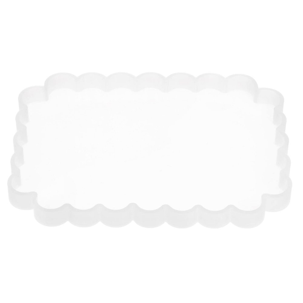 HARFINGTON Large Silicone Tray Mold 7.6"x5.7" Irregular Rectangle Resin Coaster Resin Mold Epoxy Resin Casting for Home Decoration Gift Desktop Decor
