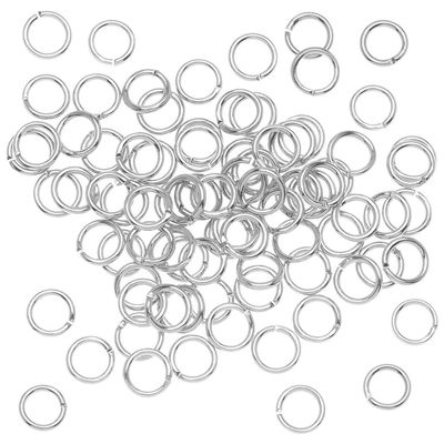 1000x 304 Strong Stainless Steel Open Split Jump Rings Connector Jewellery Findings DIY Craft Loop No Fade Silver/Yellow Gold/Rose Gold Bulk (6mm, Silver)