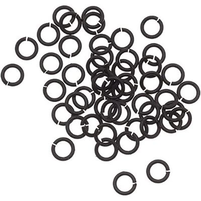 1000x 304 Strong Stainless Steel Open Split Jump Rings Connector Jewellery Findings DIY Craft Loop No Fade Silver/Yellow Gold/Rose Gold Bulk (6mm, Black)