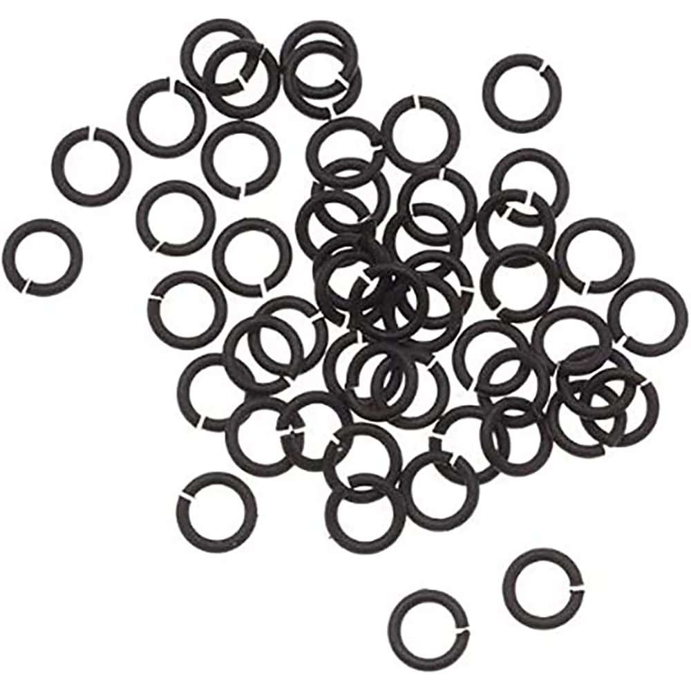 1000x 304 Strong Stainless Steel Open Split Jump Rings Connector Jewellery Findings DIY Craft Loop No Fade Silver/Yellow Gold/Rose Gold Bulk (6mm, Black)