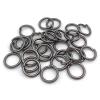 1000x 304 Strong Stainless Steel Open Split Jump Rings Connector Jewellery Findings DIY Craft Loop No Fade Silver/Yellow Gold/Rose Gold Bulk (6mm, Black) view 3