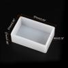 HARFINGTON Rectangle Silicone Resin Mold Epoxy Resin Mold 3.4"x2.2" Cube Casting Mold for DIY Jewelry Dried Flower Leaf view 2
