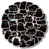 Aowplc 40 PCS Cute Black Cat Stickers, Waterproof Vinyl Decals for Water Bottle, Laptop, Scrapbook & More view 1