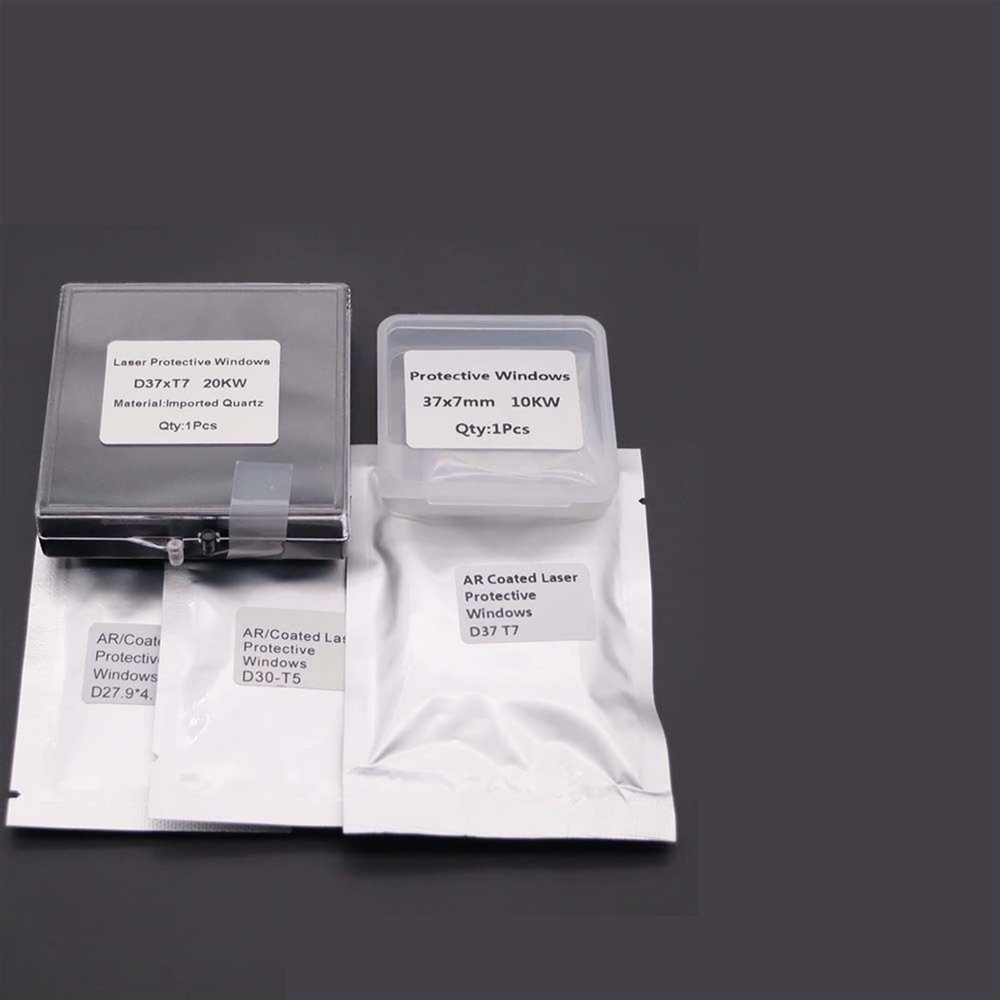 CO2 Laser Cutter Focus Focal Lens Fiber Laser Lens Protection Mirror/Protective Windows 27.9x4.1 30x5 37x7 Fiber Laser WSX Precitec Raytools WSX Bodor Laser Head (Size : 26.5x5mm)