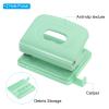 PATIKIL 1/4" 2 Hole Paper Punch, Metal Hole Puncher 8 Sheet Punch Capacity Adjustable Hole Punch for Office and Home Supplies, Green view 4