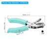 PATIKIL 1/4" Single Hole Punch, Handheld Hole Puncher with Soft Grip Metal Paper Puncher for Tag DIY Craft Scrapbook Ticket, Light Blue view 2