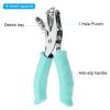 PATIKIL 1/4" Single Hole Punch, Handheld Hole Puncher with Soft Grip Metal Paper Puncher for Tag DIY Craft Scrapbook Ticket, Light Blue view 4
