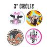 Freshie Cardstock Cutouts Rounds 3 inch for Freshies Random Mix | 32 pk | For Scented Aroma Beads Bake with Mold for Car Freshie Designs, Western, Cow, Leopard, Aztec, Howdy, Bull Skull view 3