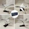 12" 1:100-Scale Aviation Airplane Models Alloy Diecast Airplane, Gulfstream G650 Resin Model Airplane with Stand and Gift Box Adult Collectibles for Collection Or Gift Ornament view 4