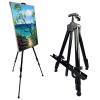 Art Painting Display Artist Easel Stand,Ns Jymb Portable Metal Adjustable Easels for Painting Canvases Height from 17 to 66 Inch - Carry Bag for Table-Top/Floor Displaying and Wedding Signs - Black view 1