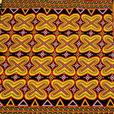 Atoghu Toghu Fabric African Print Cotton Ankara Ndop Bamileke Bamenda Traditional Cameroon Clothes Making Wedding Party Decor Boho Home Upholstery Quilting Crafting DIY Sewing Dressmaking,3 Yards
