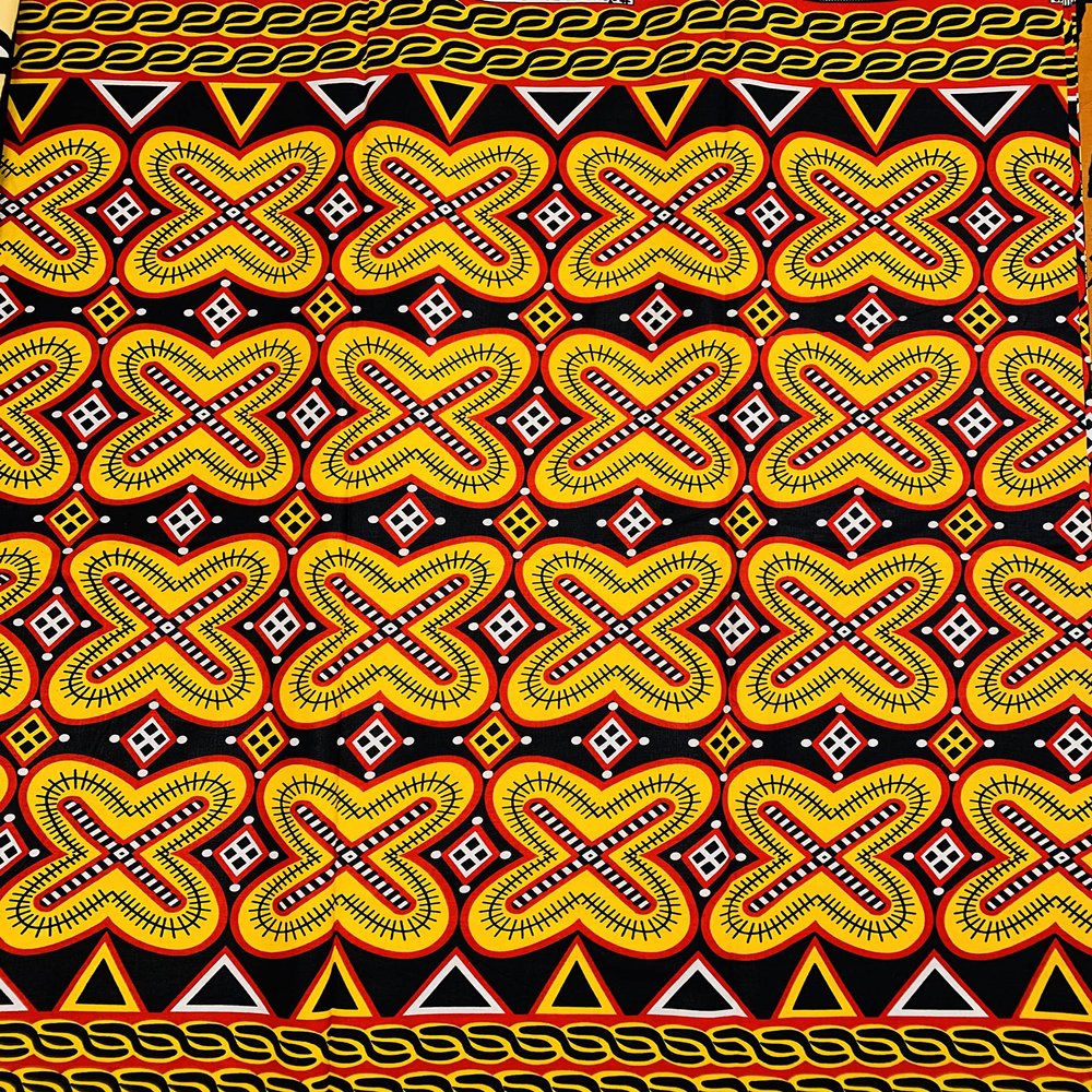 Atoghu Toghu Fabric African Print Cotton Ankara Ndop Bamileke Bamenda Traditional Cameroon Clothes Making Wedding Party Decor Boho Home Upholstery Quilting Crafting DIY Sewing Dressmaking,3 Yards