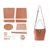 POPSEWING Leather Simple Bucket Crossbody Bag Kits, DIY Shoulder Purse with Sewing Kit, DIY Handmade Bag Kit for Mom Girlfriend (Brown) view 1