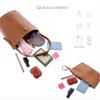 POPSEWING Leather Simple Bucket Crossbody Bag Kits, DIY Shoulder Purse with Sewing Kit, DIY Handmade Bag Kit for Mom Girlfriend (Brown) view 3