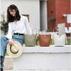 POPSEWING Leather Simple Bucket Crossbody Bag Kits, DIY Shoulder Purse with Sewing Kit, DIY Handmade Bag Kit for Mom Girlfriend (Brown) view 4