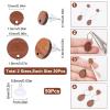 SUNNYCLUE 1 Box 40Pcs Wood Stud Earring Posts Ear Post with Hole Wooden Earring Blanks 304 Stainless Steel Pin Natural Flat Round Ear Studs for Jewelry Making Adult DIY Crafts Supplies view 2