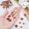 SUNNYCLUE 1 Box 40Pcs Wood Stud Earring Posts Ear Post with Hole Wooden Earring Blanks 304 Stainless Steel Pin Natural Flat Round Ear Studs for Jewelry Making Adult DIY Crafts Supplies view 3