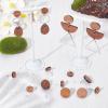 SUNNYCLUE 1 Box 40Pcs Wood Stud Earring Posts Ear Post with Hole Wooden Earring Blanks 304 Stainless Steel Pin Natural Flat Round Ear Studs for Jewelry Making Adult DIY Crafts Supplies view 4