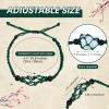 WEWAYSMILE 2 Pcs Empty Crystal Bracelet Holder Adjustable Stone Cage Cord Nylon Braided Netted Holder Crystal Bracelets Cord for DIY Bracelet Making(Dark Green) view 2