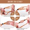 WEWAYSMILE 2 Pcs Empty Crystal Bracelet Holder Adjustable Stone Cage Cord Nylon Braided Netted Holder Crystal Bracelets Cord for DIY Bracelet Making(Dark Green) view 3