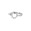 925 Silver Adjustable Ring Base Blank fit 8X10mm Oval Cabochon Gemstone Mounting Setting DIY Ring Finding Jewelry Making Gift for Women(Platina Color) view 1