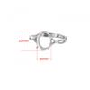 925 Silver Adjustable Ring Base Blank fit 8X10mm Oval Cabochon Gemstone Mounting Setting DIY Ring Finding Jewelry Making Gift for Women(Platina Color) view 2