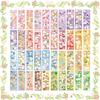 40Sheets Korean Deco Stickers Set, Kpop Potocard Korean DIY Colorful Glitter Self Adhesive Deco Stickers for Scrapbook Card (Garden) view 1